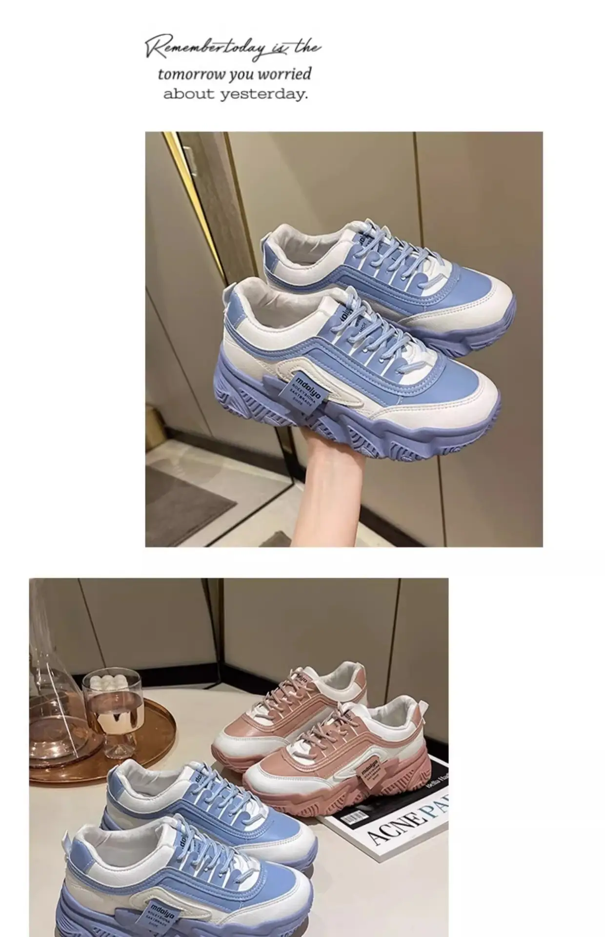 Women Pink White Thick Casual Shoes 2025 — feature 14