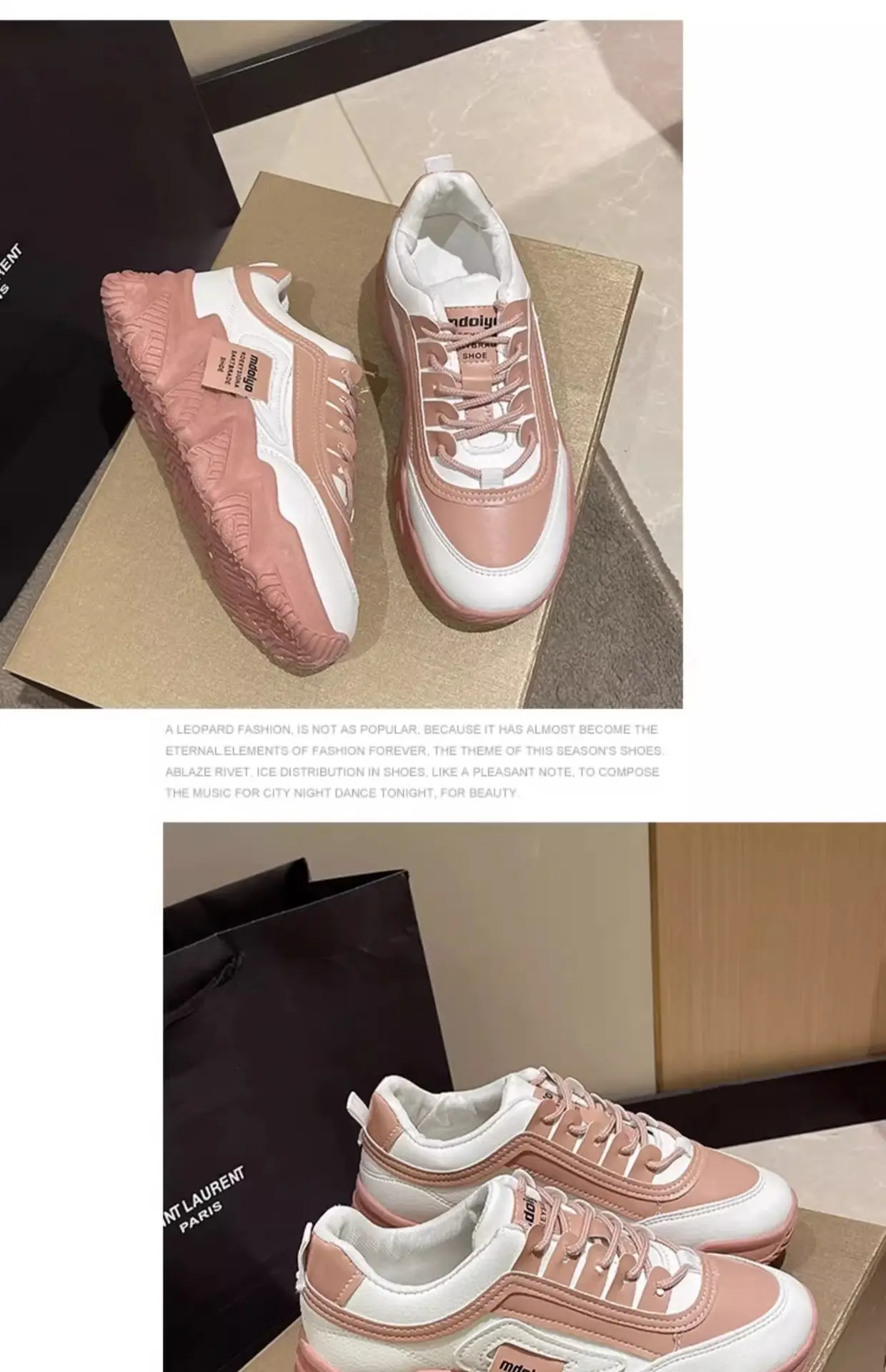 Women Pink White Thick Casual Shoes 2025 — feature 20