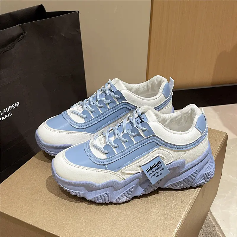 Women Pink White Thick Casual Shoes 2025 - Image 2