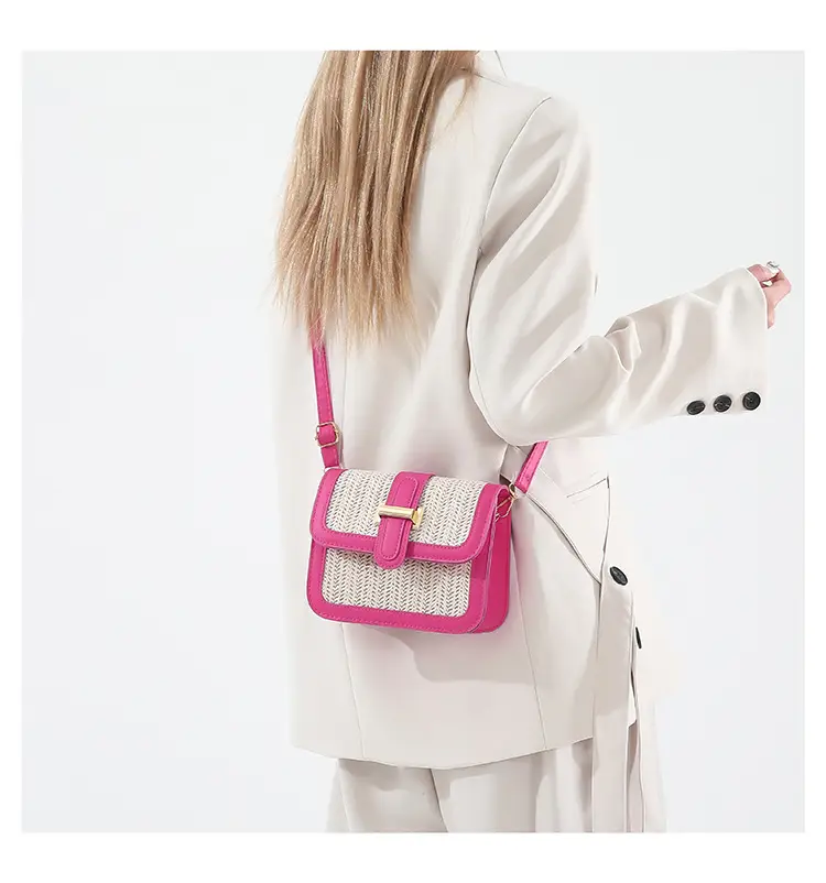 Stitched Straw Shoulder Bag Tan Beige 2024 — feature 13