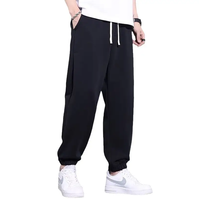 Men's Black Sweatpants Large Loose Fit Casual Pants - Image 7