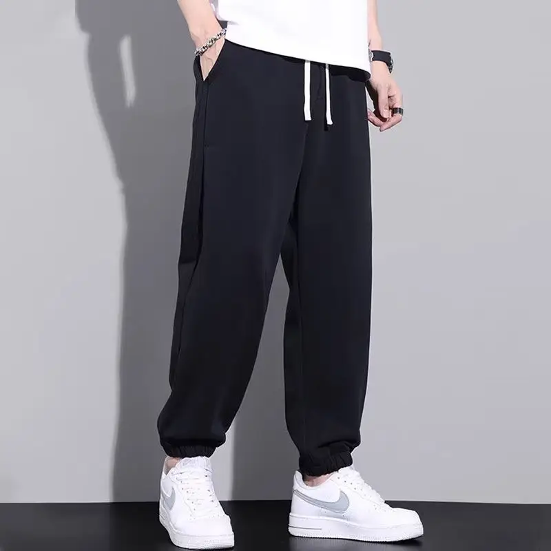 Men's Black Sweatpants Large Loose Fit Casual Pants — feature 2
