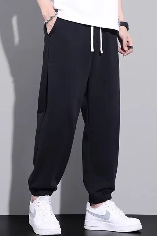 Men's Black Sweatpants Large Loose Fit Casual Pants — feature 5