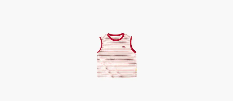 Doodle Baby Vest Sleeveless T-Shirt Blue Striped — feature 11