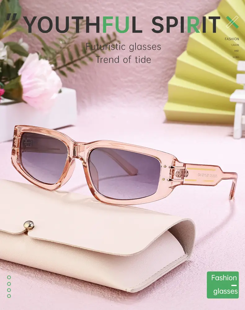 Square Frame Sunglasses for Women, Transparent, Sun Protection — feature 27