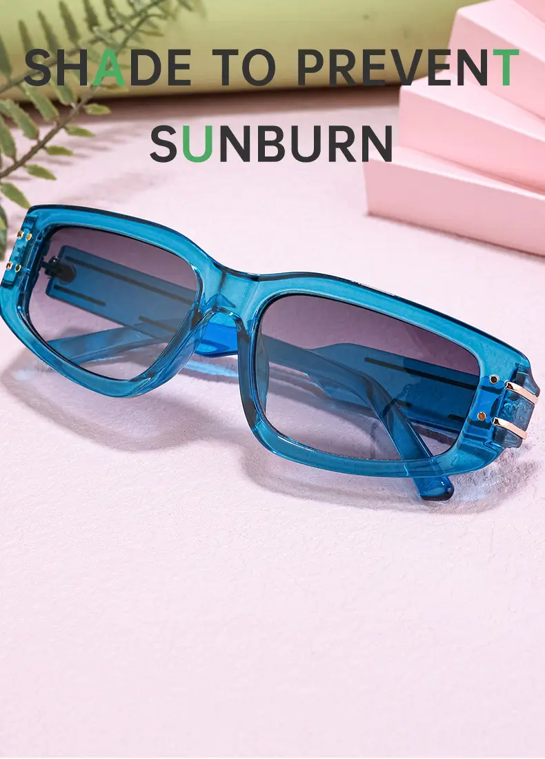 Square Frame Sunglasses for Women, Transparent, Sun Protection — feature 29