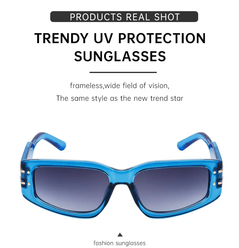 Square Frame Sunglasses for Women, Transparent, Sun Protection — feature 32
