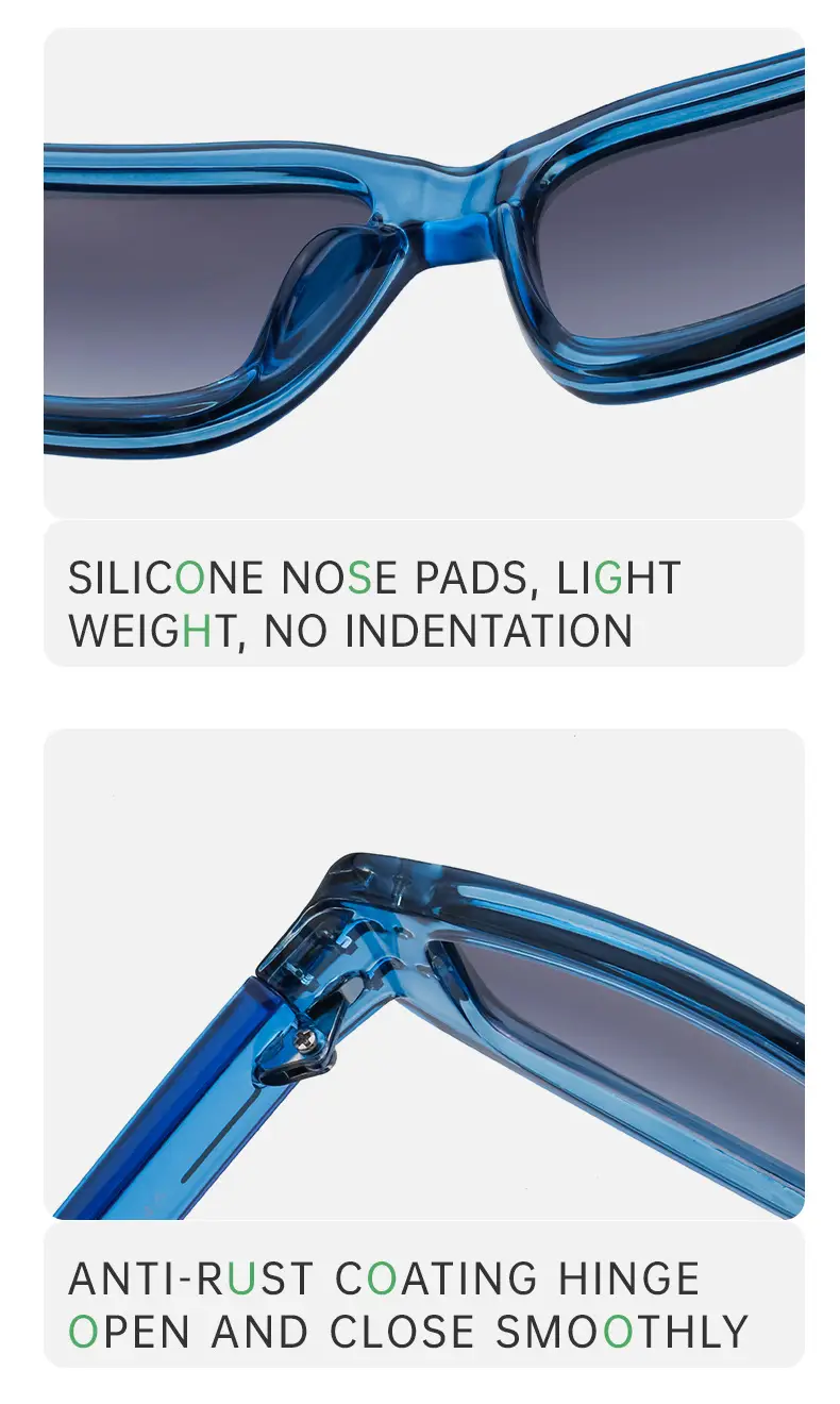 Square Frame Sunglasses for Women, Transparent, Sun Protection — feature 34