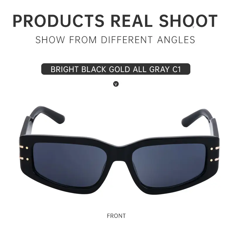 Square Frame Sunglasses for Women, Transparent, Sun Protection — feature 37