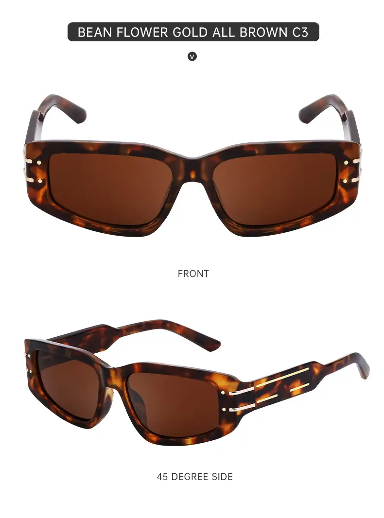 Square Frame Sunglasses for Women, Transparent, Sun Protection — feature 40