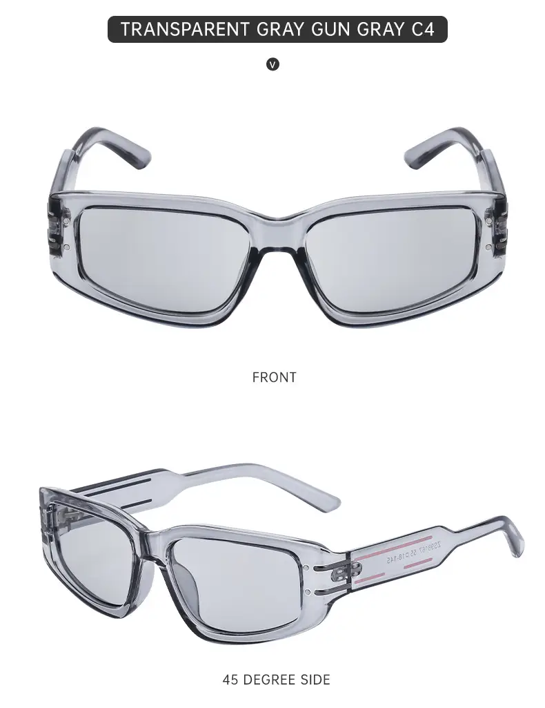 Square Frame Sunglasses for Women, Transparent, Sun Protection — feature 41