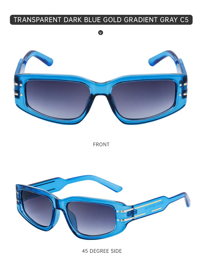 Square Frame Sunglasses for Women, Transparent, Sun Protection — feature 42