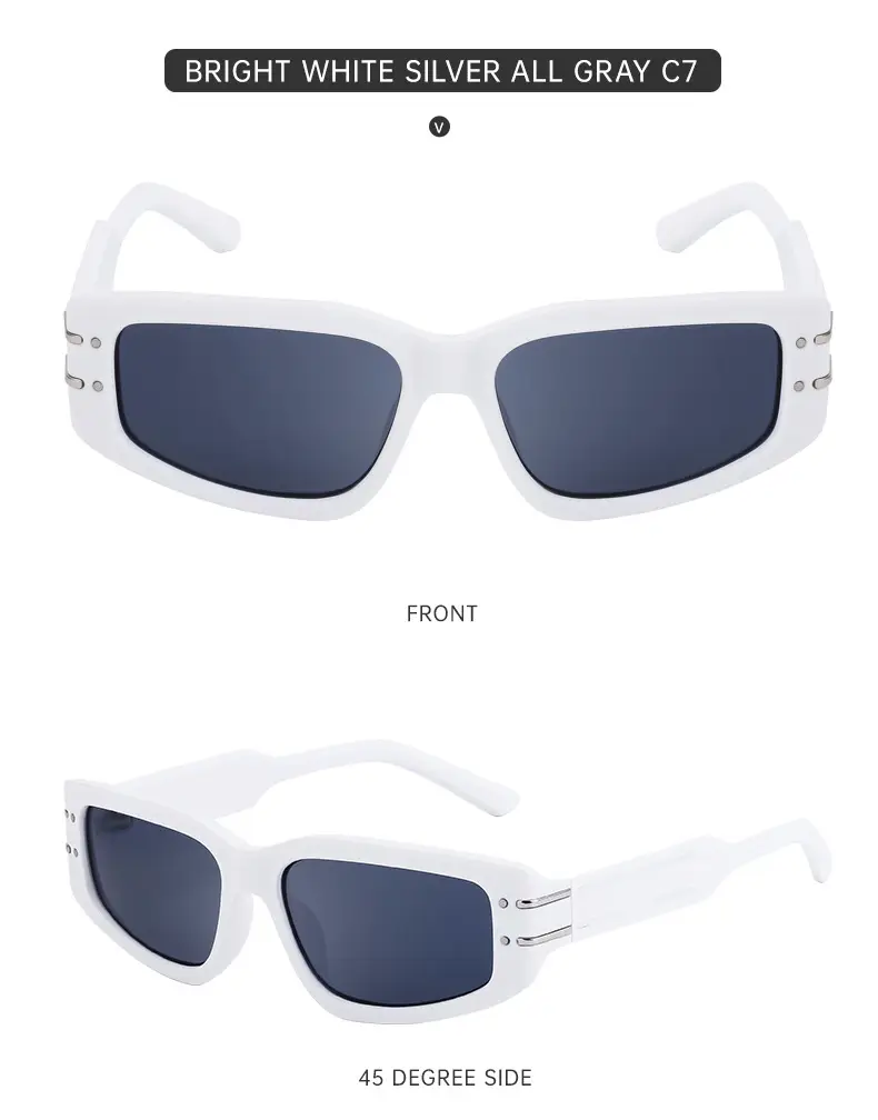 Square Frame Sunglasses for Women, Transparent, Sun Protection — feature 44