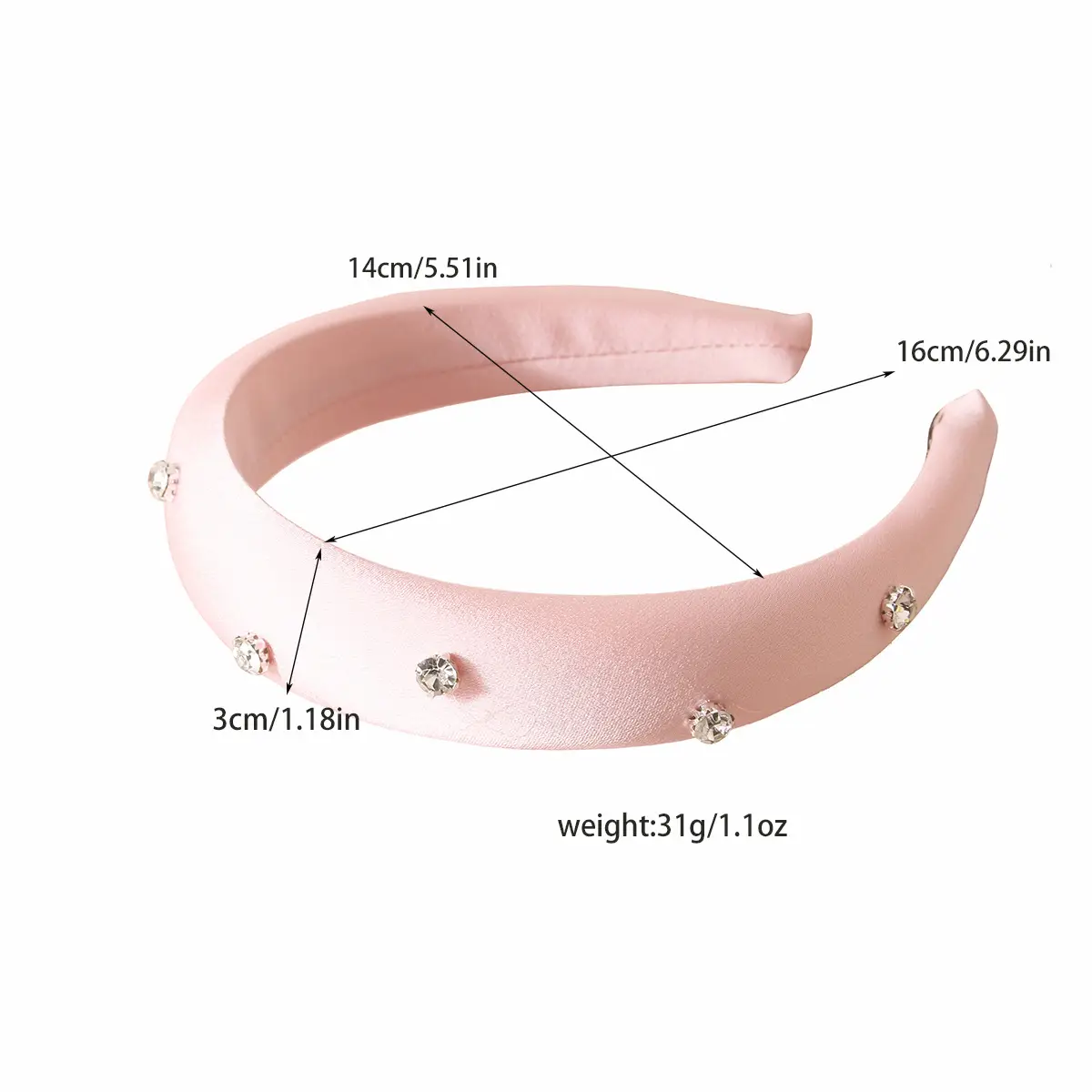 Korean Spring & Summer Hair Band with Rhinestones - Image 12