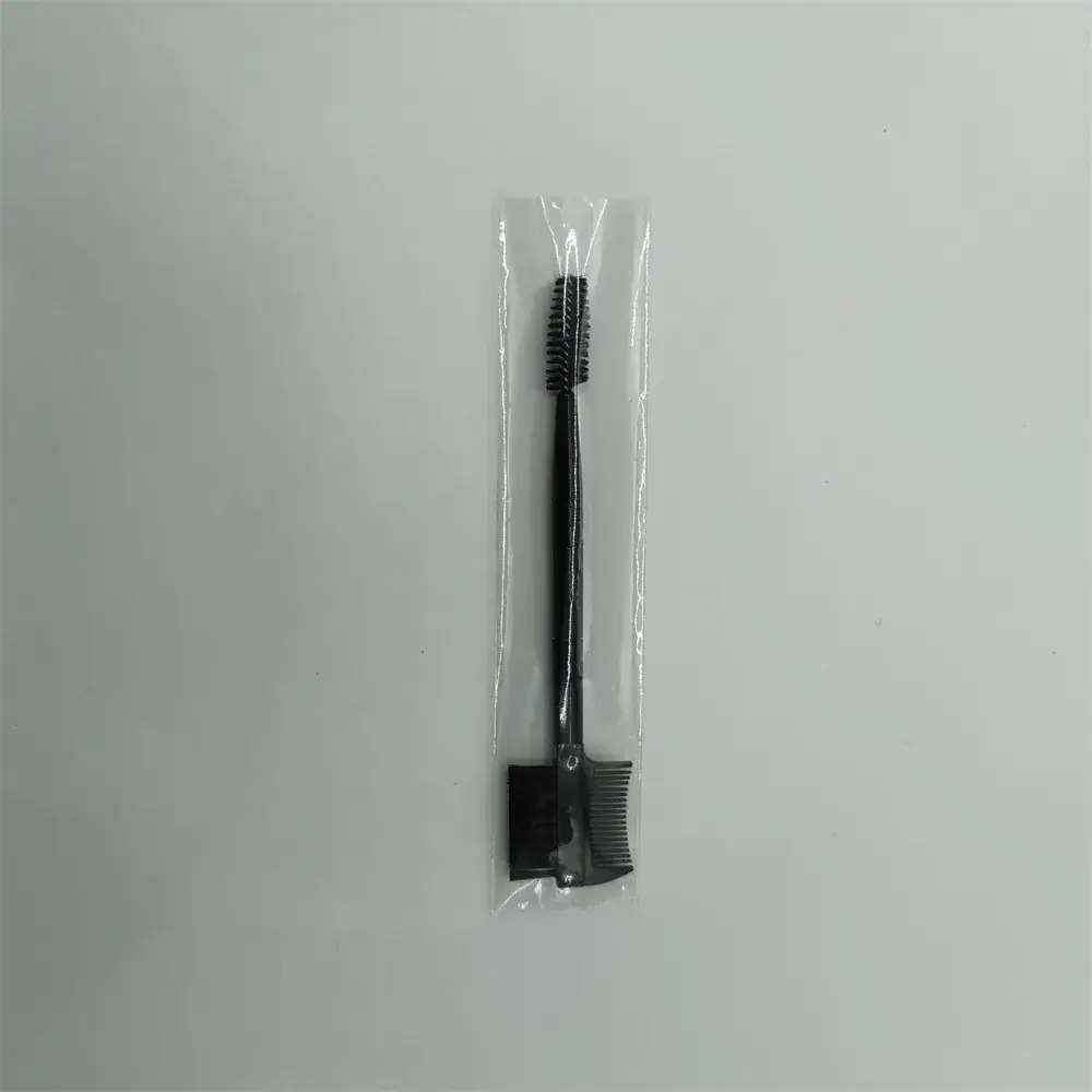 Short Handle Eyebrow Brush with Eyelash Roll & Brush - Image 4
