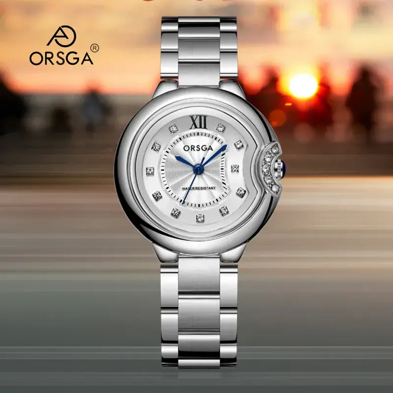 Women's Rose Gold Quartz Watch with Black Strap - Image 13