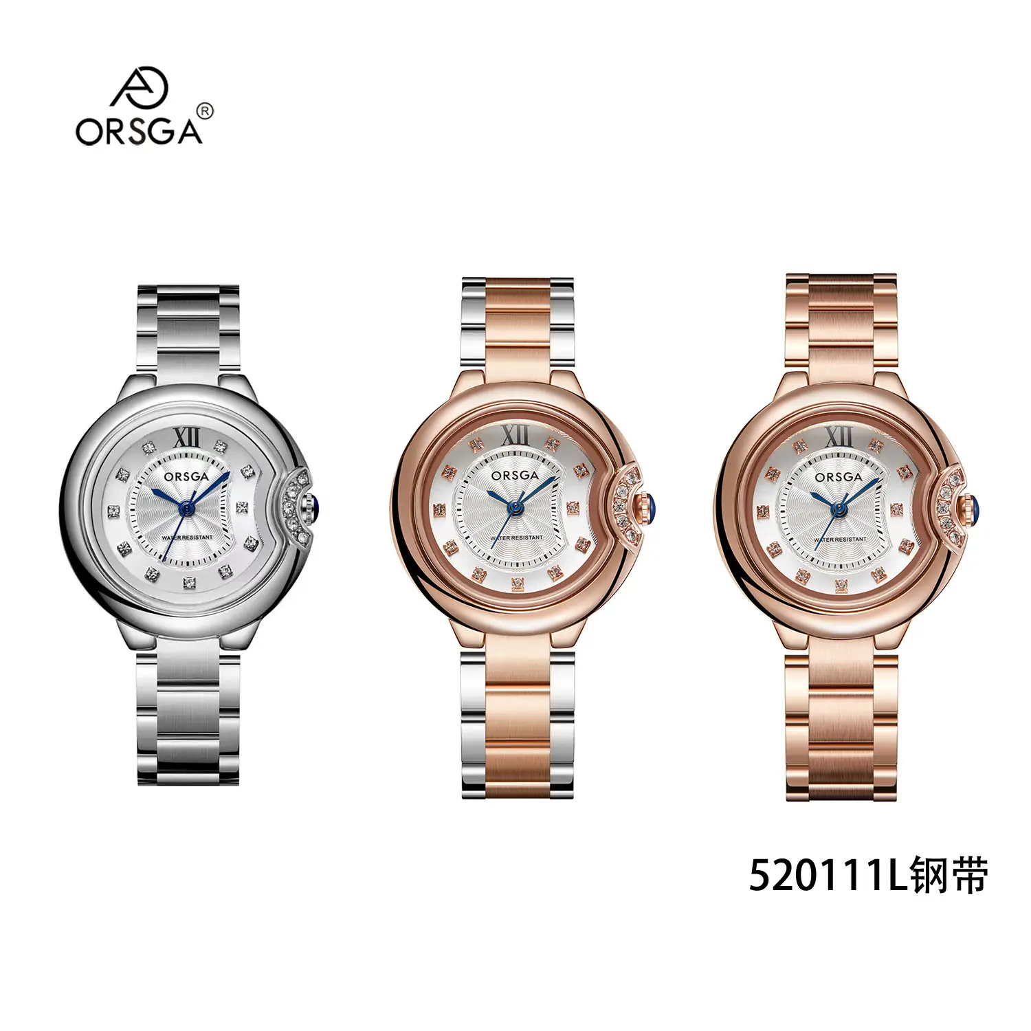 Women's Rose Gold Quartz Watch with Black Strap — feature 13