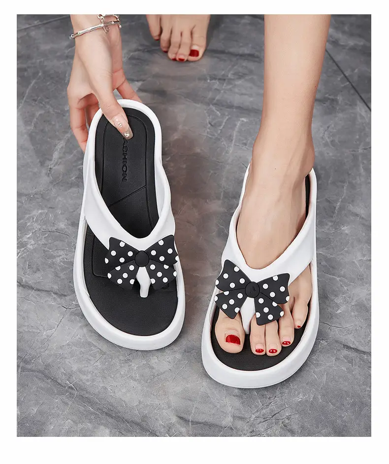 Summer Wedge-Heeled Slippers for Women, High-End Sandals, Thick-Soled Height-Increasing Shoes, High-Heeled Flip-Flops, Outdoor Wear Thong Sandals for Women — feature 13