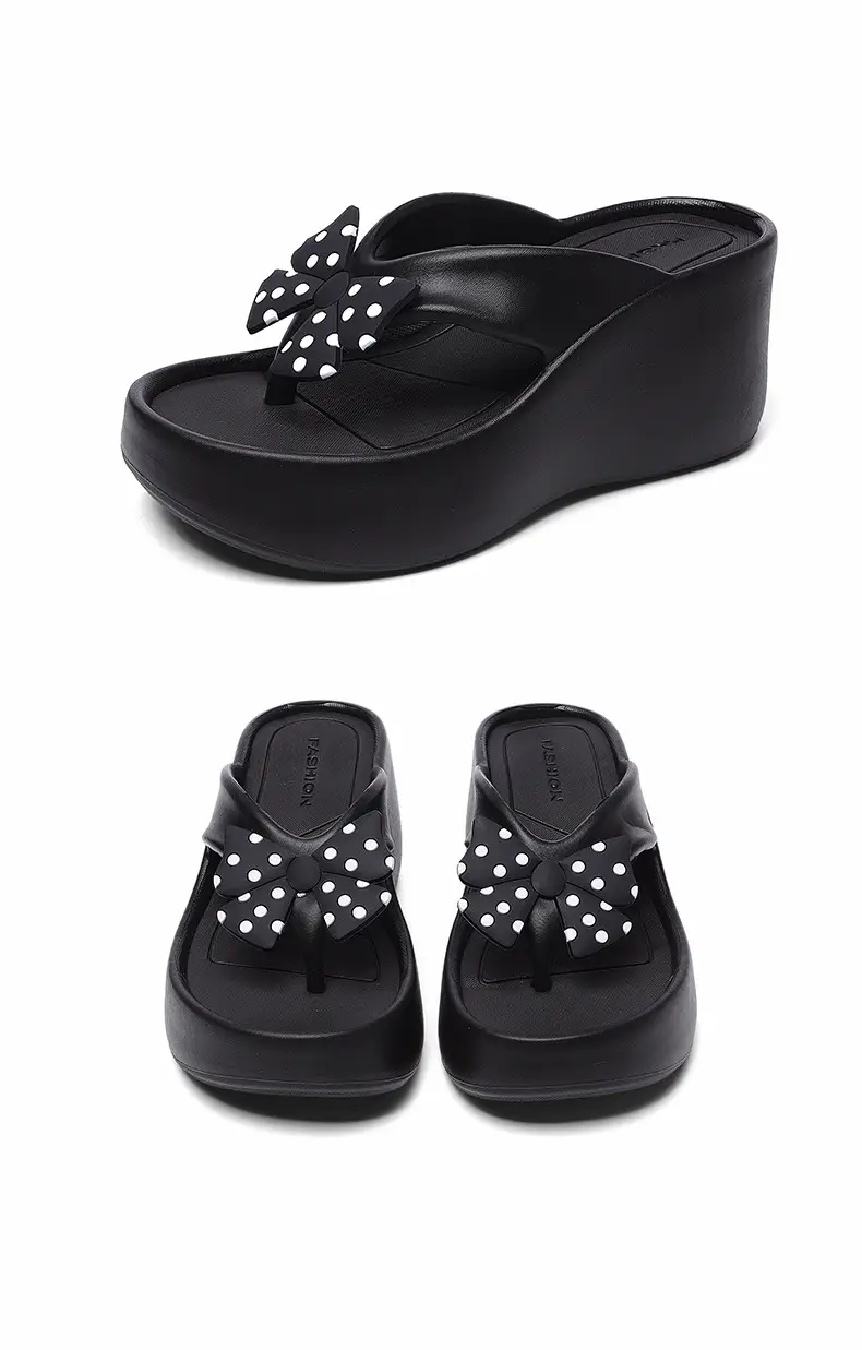 Summer Wedge-Heeled Slippers for Women, High-End Sandals, Thick-Soled Height-Increasing Shoes, High-Heeled Flip-Flops, Outdoor Wear Thong Sandals for Women — feature 20