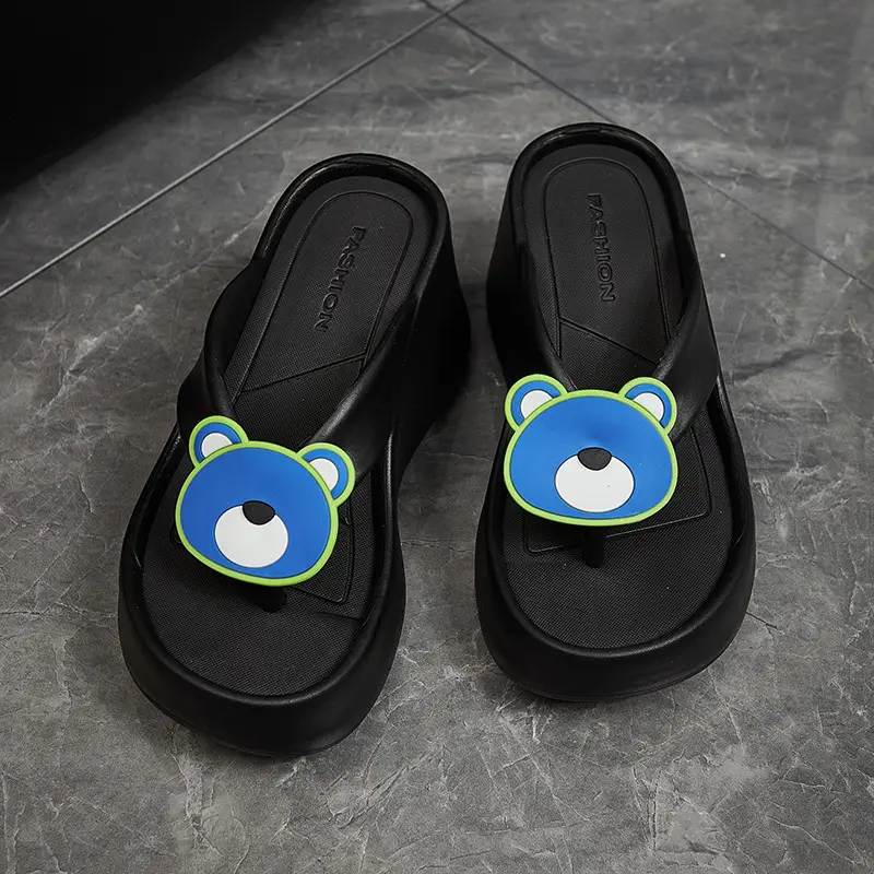 Summer Wedge-Heeled Slippers for Women, High-End Sandals, Thick-Soled Height-Increasing Shoes, High-Heeled Flip-Flops, Outdoor Wear Thong Sandals for Women - Image 12