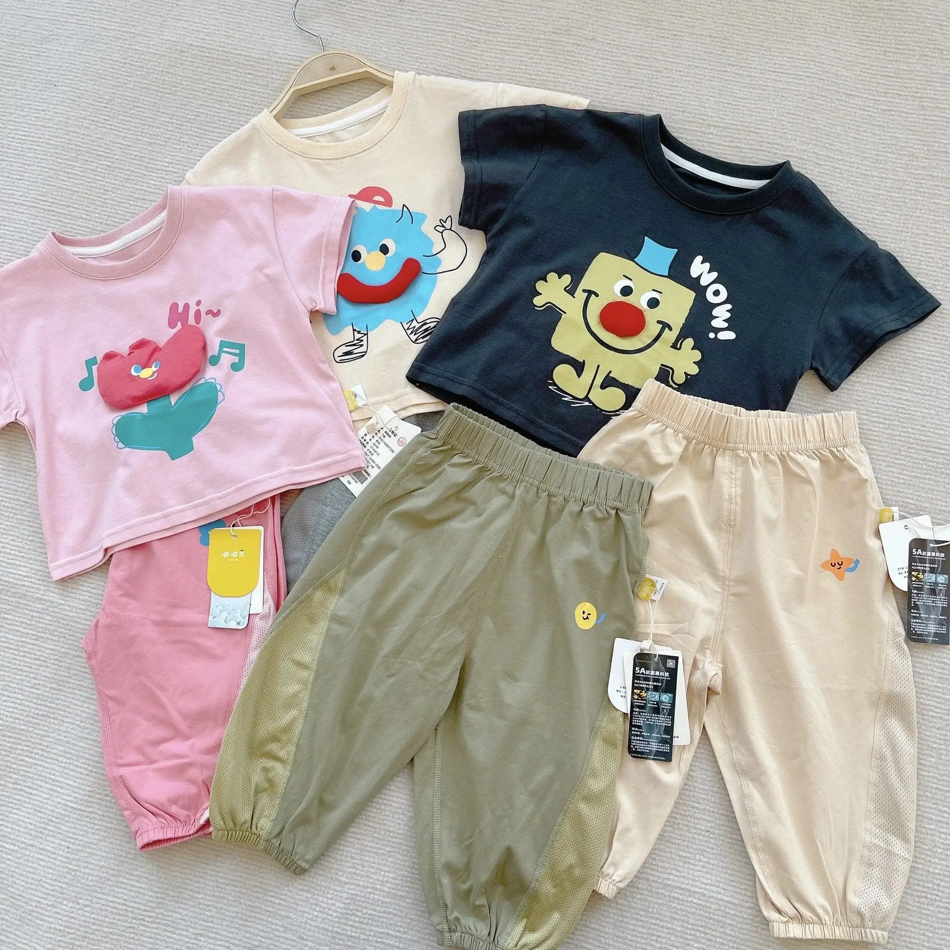 Kids Pink Heart Graphic T-Shirt Set - Image 7