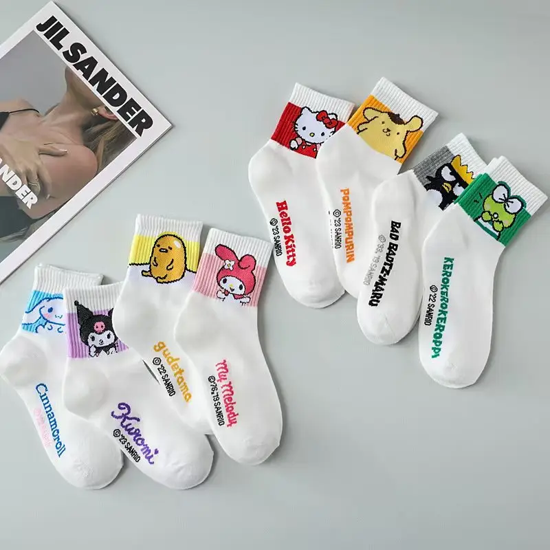 Sanrio Korea cute sports women's socks autumn and winter new cartoon animal women's socks manufacturers wholesale