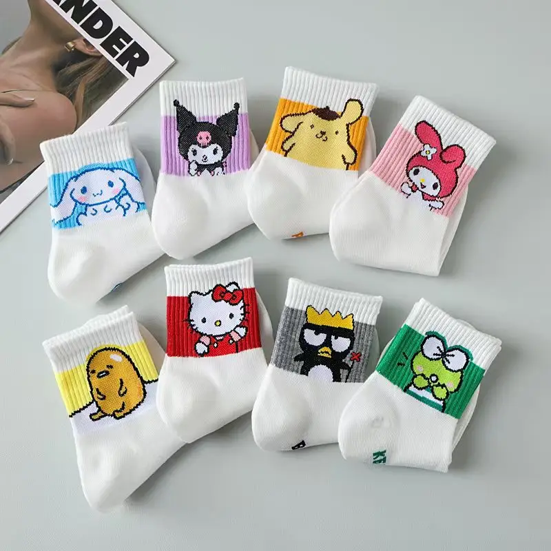 Sanrio Korea cute sports women's socks autumn and winter new cartoon animal women's socks manufacturers wholesale