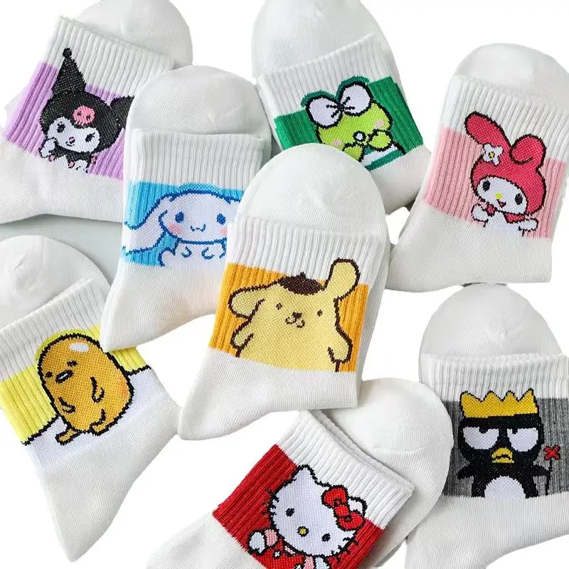 Sanrio Korea cute sports women's socks autumn and winter new cartoon animal women's socks manufacturers wholesale