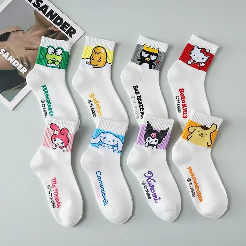 Sanrio Korea cute sports women's socks autumn and winter new cartoon animal women's socks manufacturers wholesale — feature 1