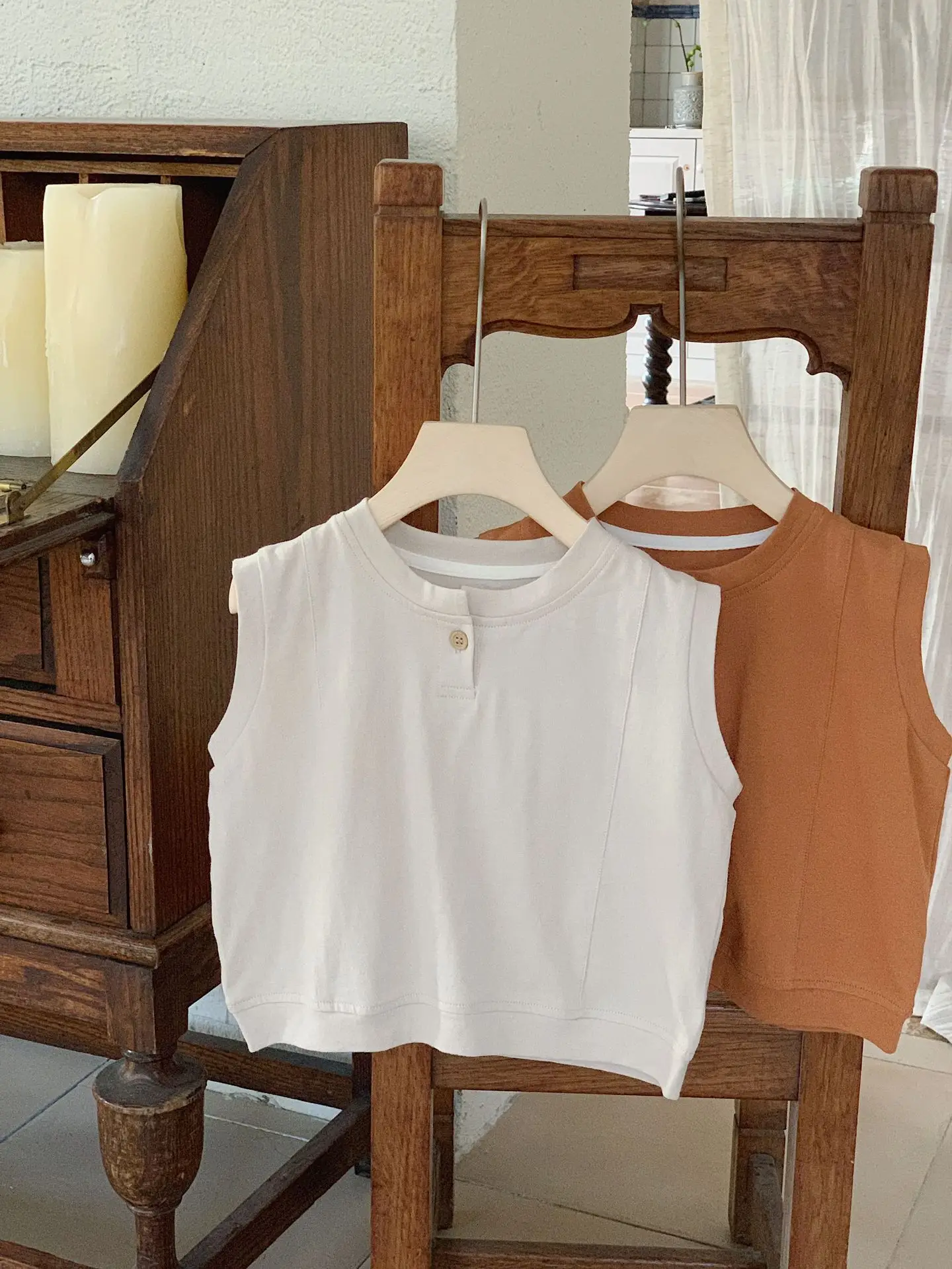Boys Vest Sleeveless T-Shirt 2024 Summer New Korean Style — feature 1