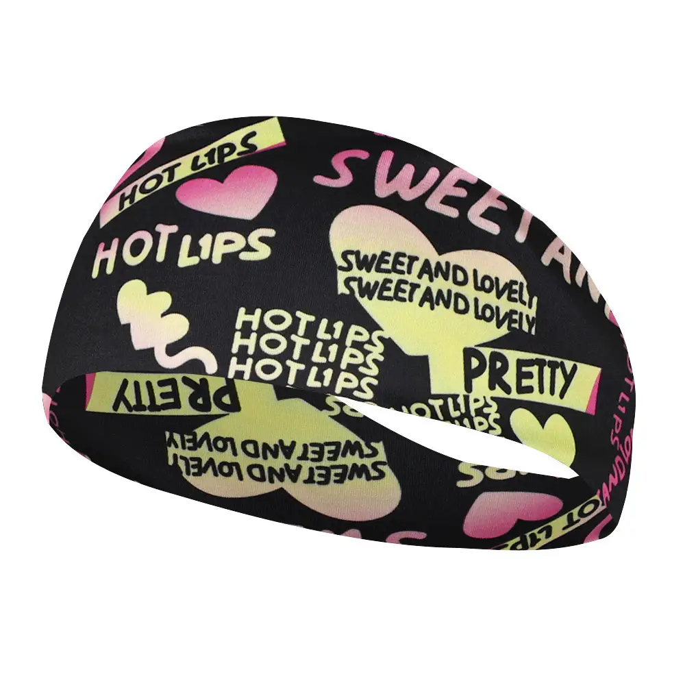 Retro Print Yoga Hair Band Orange Leopard Print - Image 2