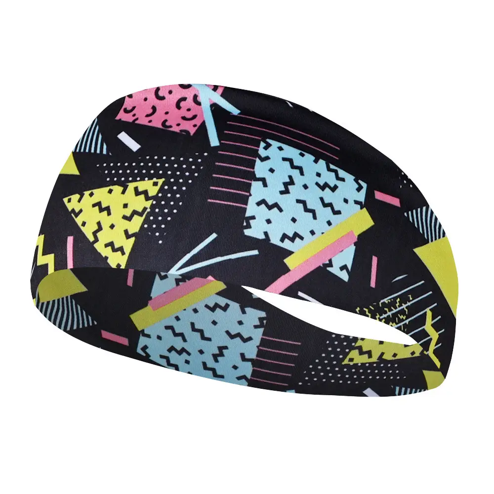Retro Print Yoga Hair Band Orange Leopard Print - Image 4