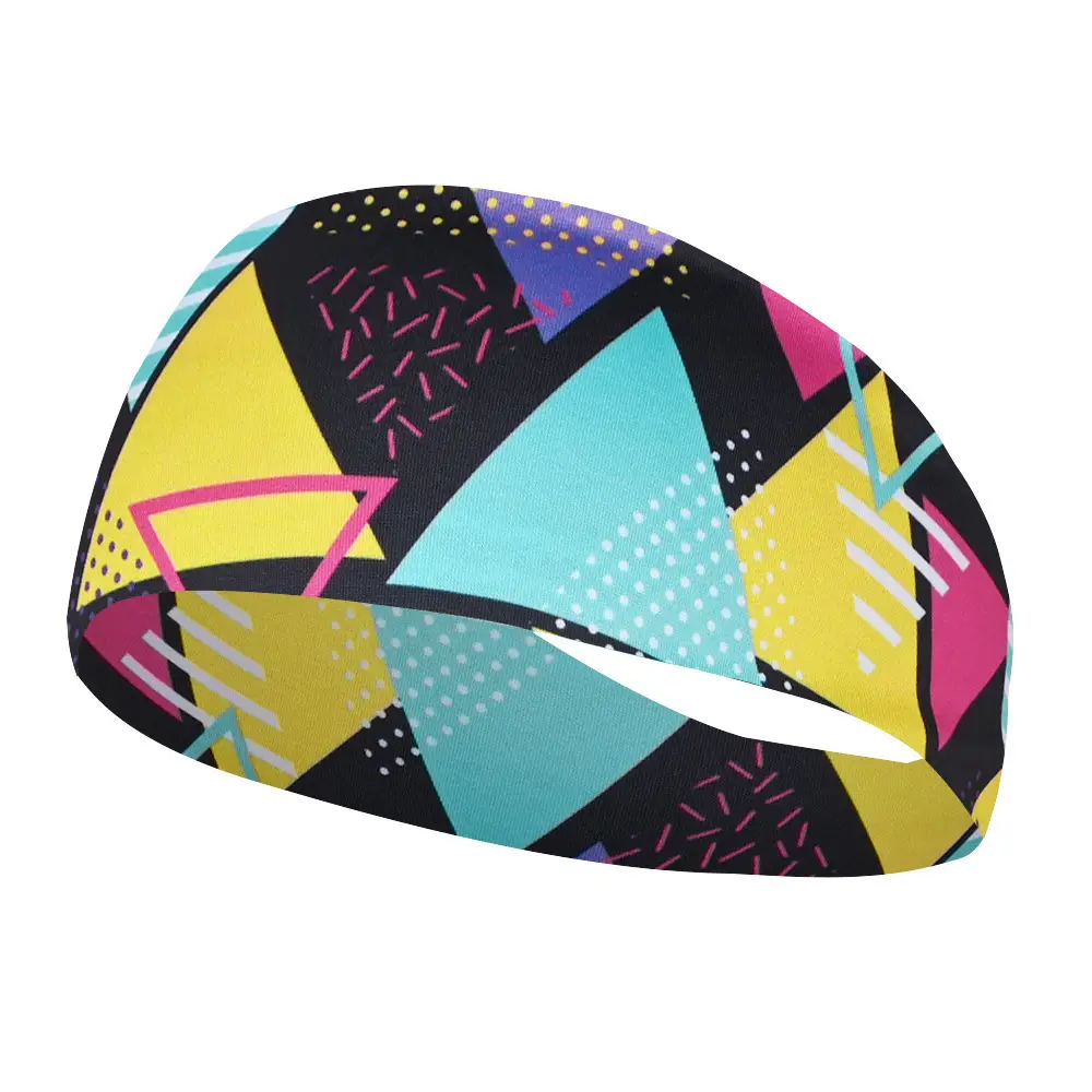 Retro Print Yoga Hair Band Orange Leopard Print - Image 5
