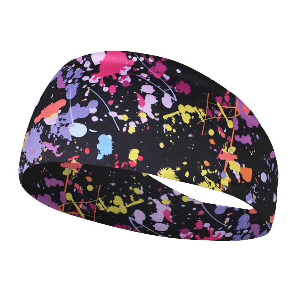 Retro Print Yoga Hair Band Orange Leopard Print - Image 6