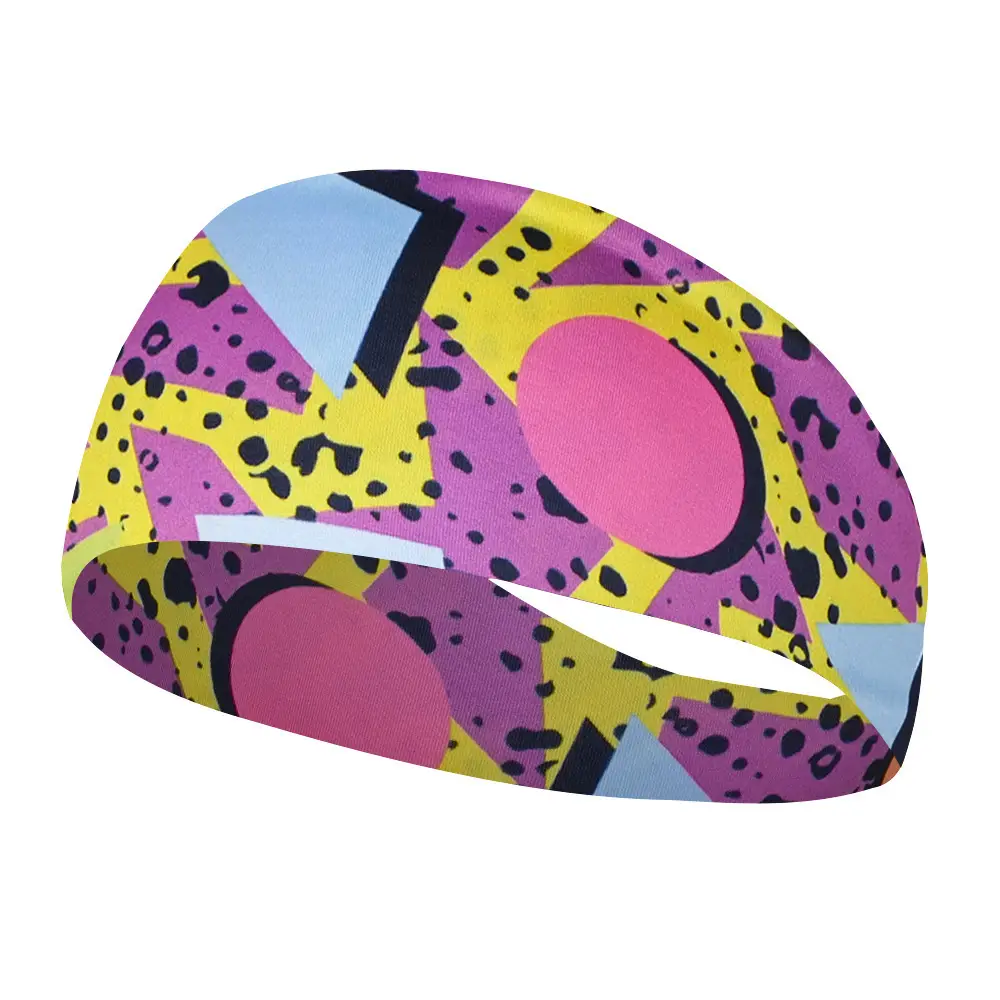 Retro Print Yoga Hair Band Orange Leopard Print - Image 8