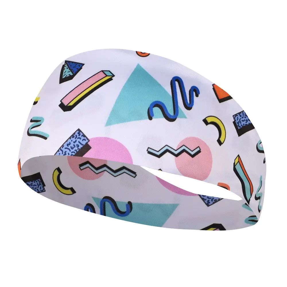 Retro Print Yoga Hair Band Orange Leopard Print - Image 9