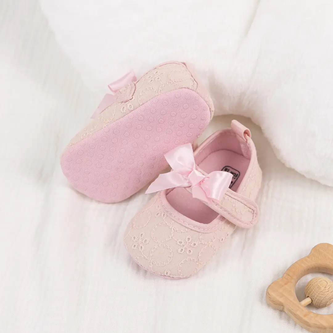 New Baby Shoes with Bow and Hollow Pattern, Princess Shoes, Toddler Shoes, Cloth Sole, Soft Sole, Baby Shoes - Image 5