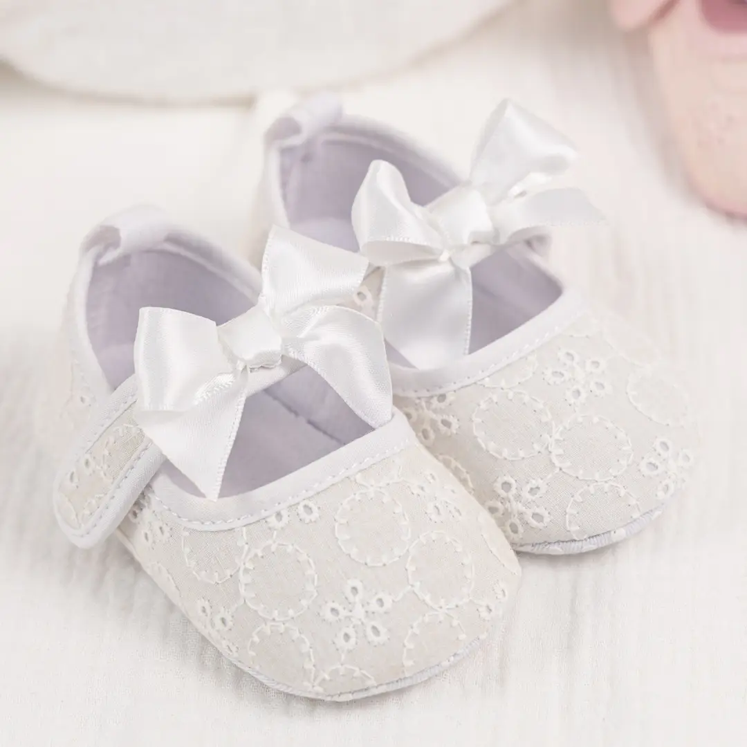 New Baby Shoes with Bow and Hollow Pattern, Princess Shoes, Toddler Shoes, Cloth Sole, Soft Sole, Baby Shoes