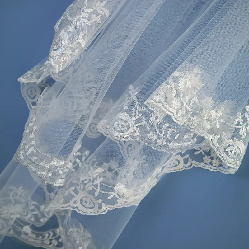 Black Lace Ghost Veil for Halloween & Cosplay Parties - Image 2