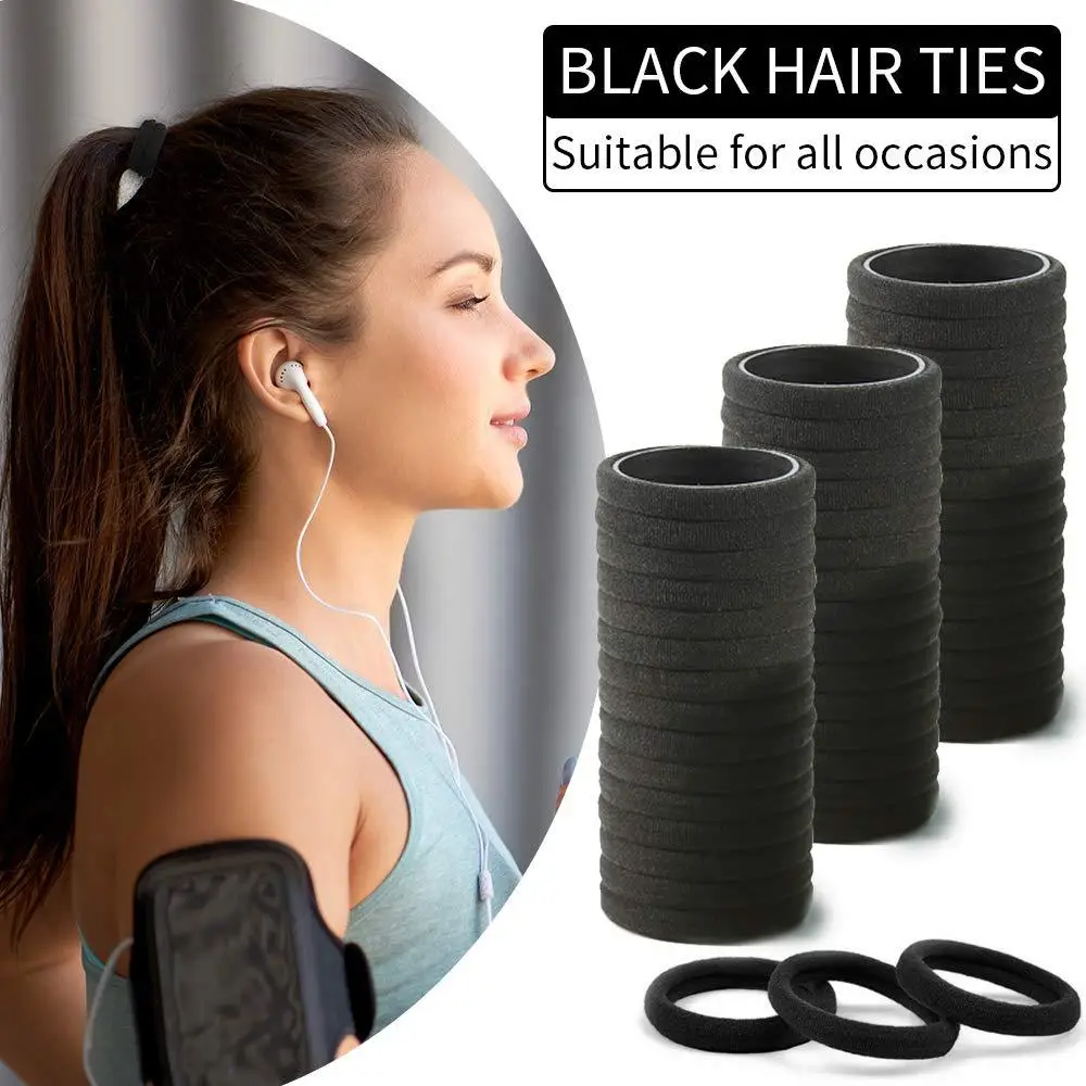 100 Pack Korean Style Hair Rings with High Elasticity — feature 11