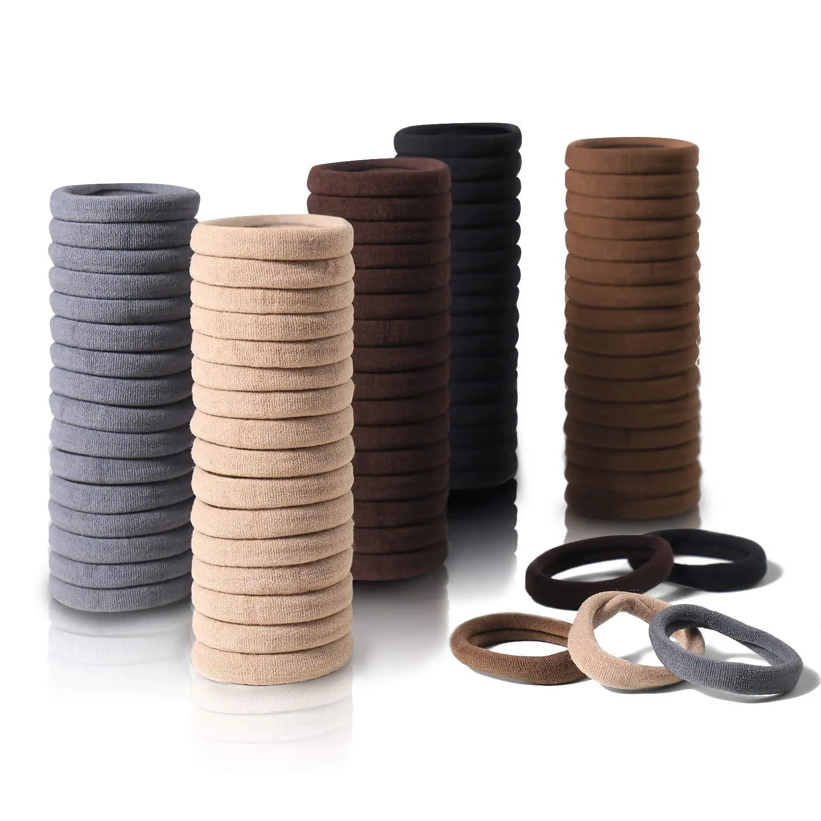 100 Pack Korean Style Hair Rings with High Elasticity - Image 9