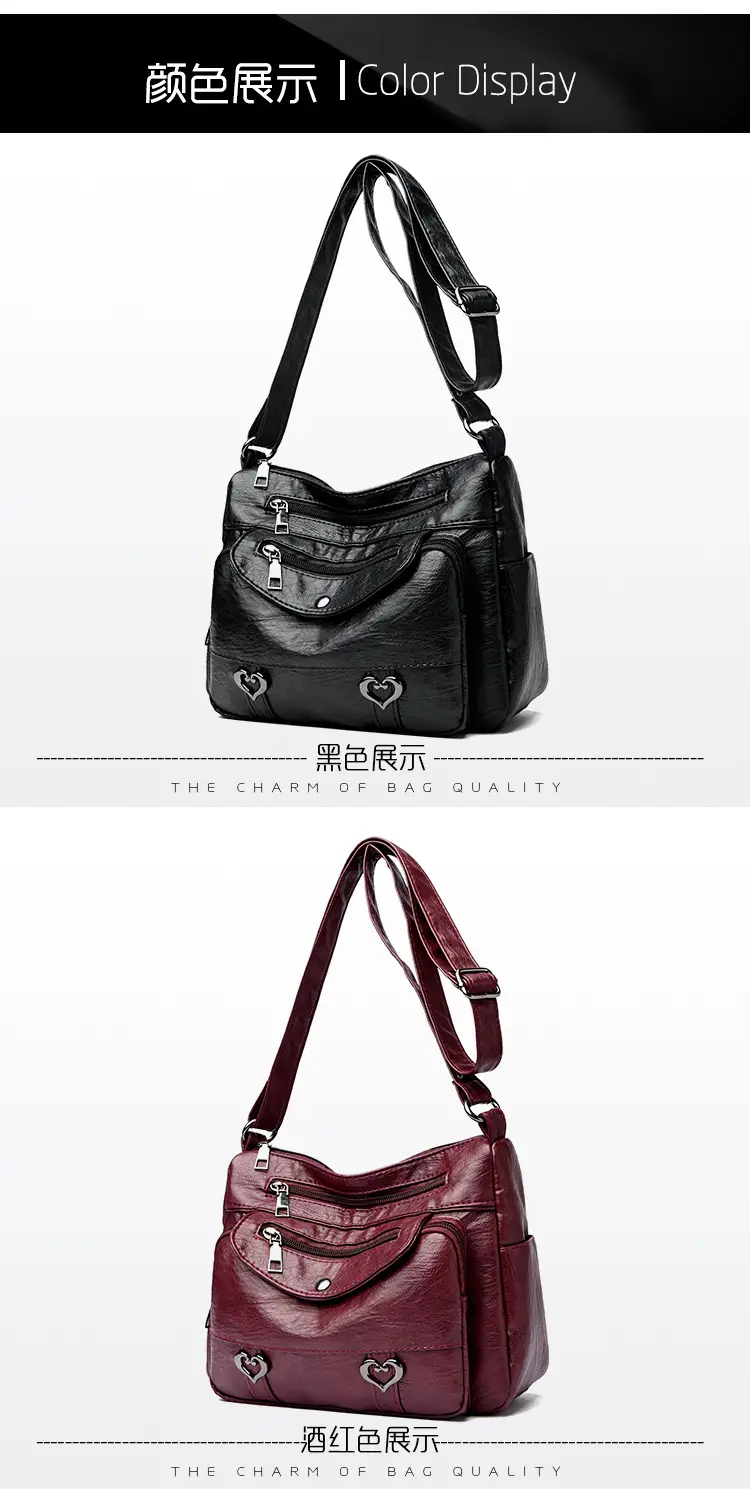 Women's Brown Crossbody Bag with 5 Pockets — feature 23