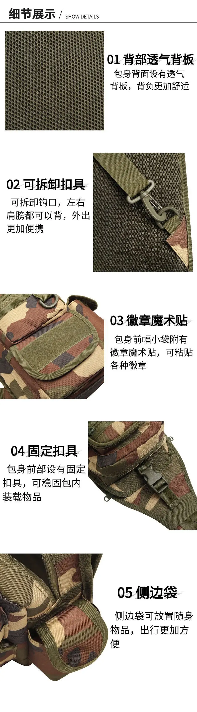 Men's Tactical Hidden Shoulder Bag Black Quick Access — feature 12