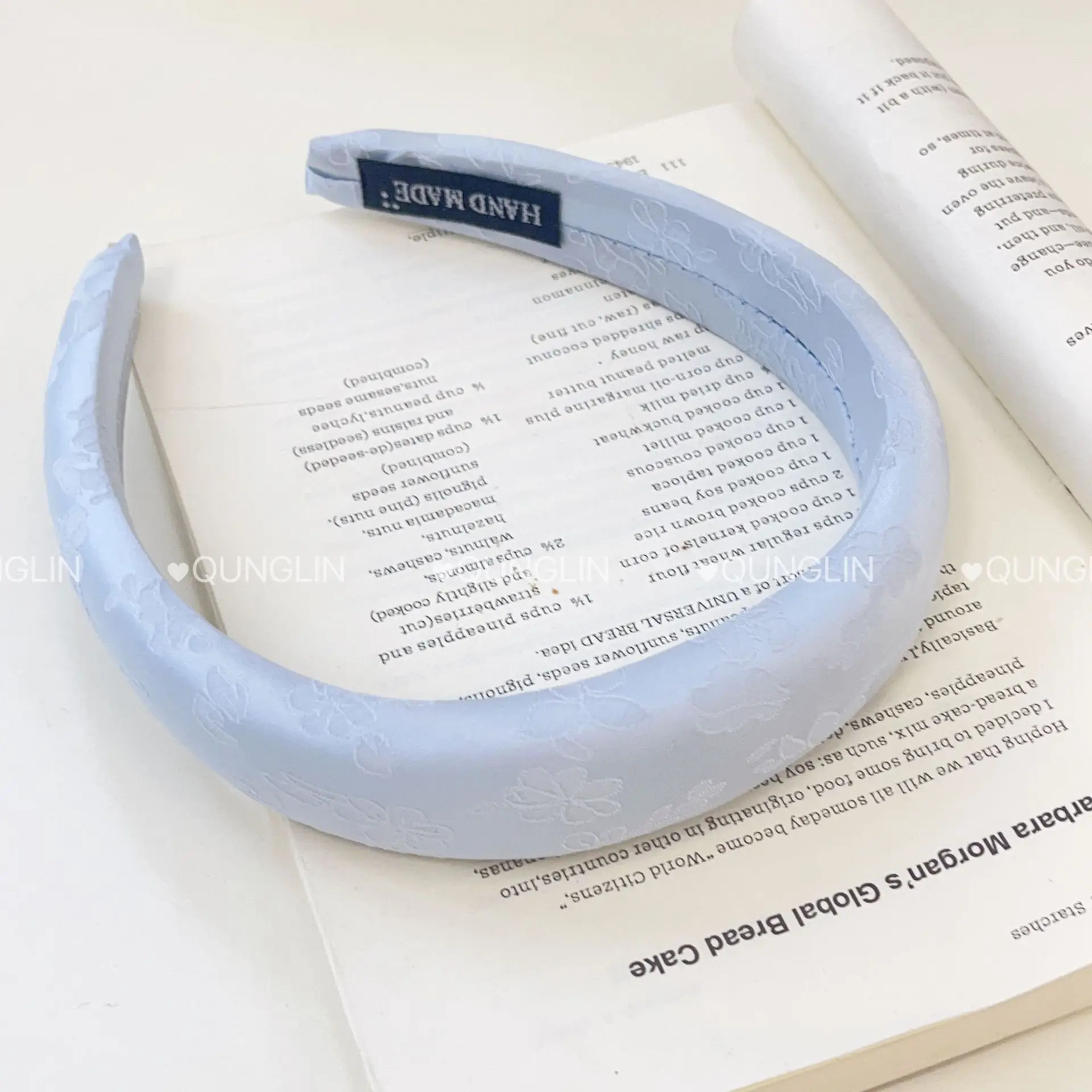 New Chinese Jacquard Dark Pattern Headband for Women