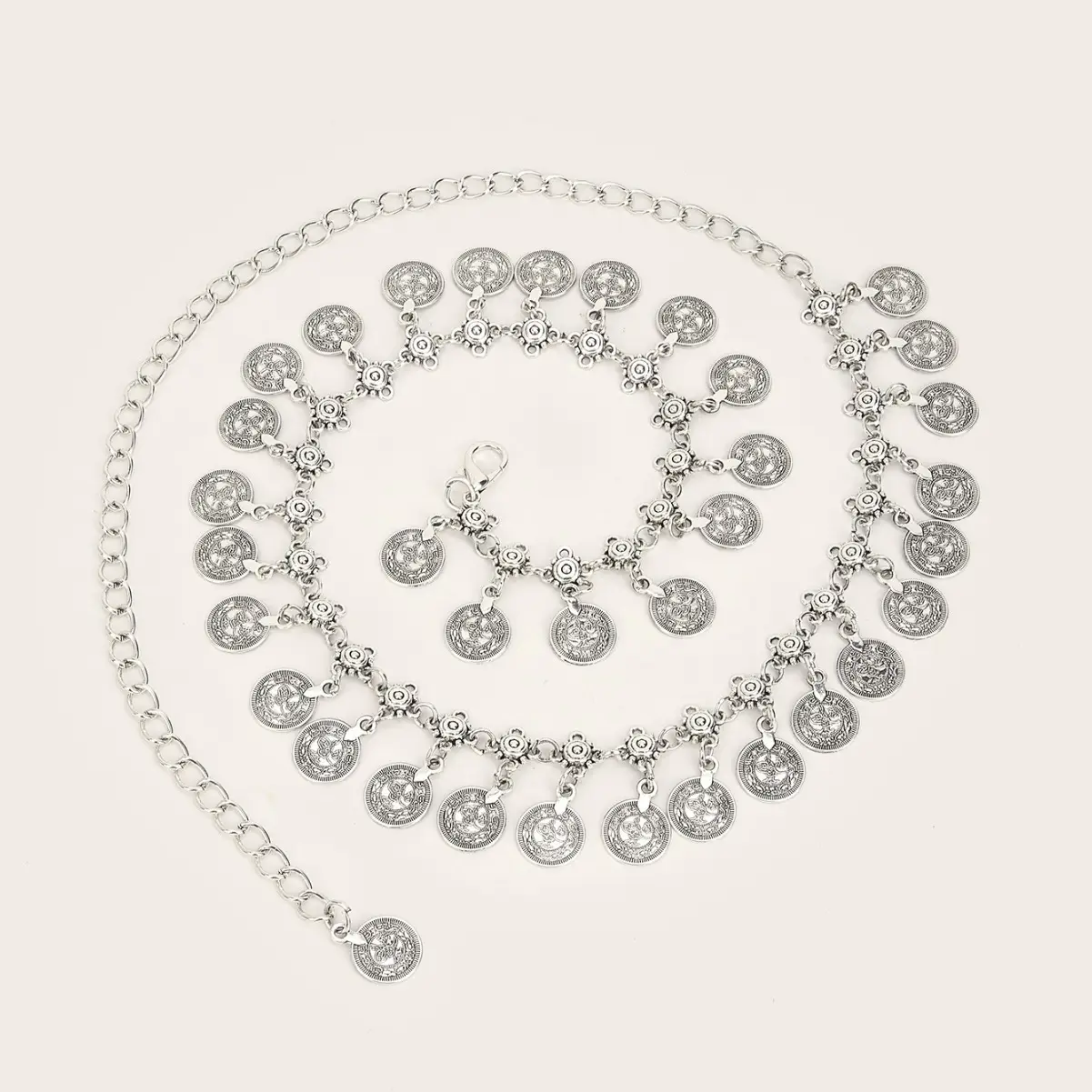 Silver Crystal Retro Waist Chain for Women - Image 3