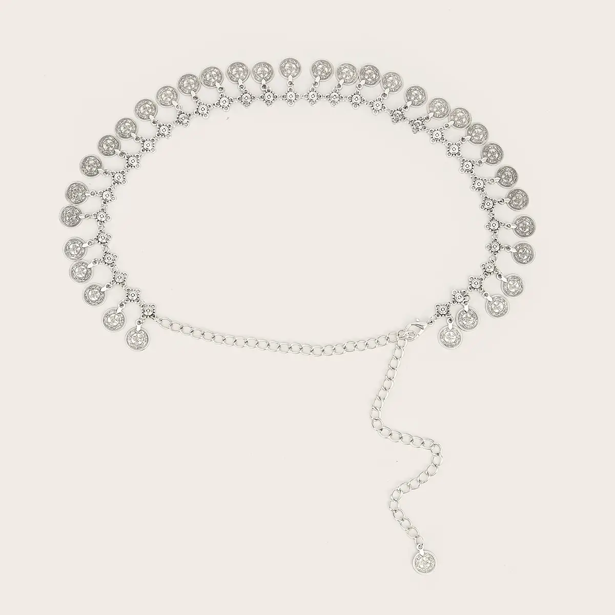 Silver Crystal Retro Waist Chain for Women - Image 2