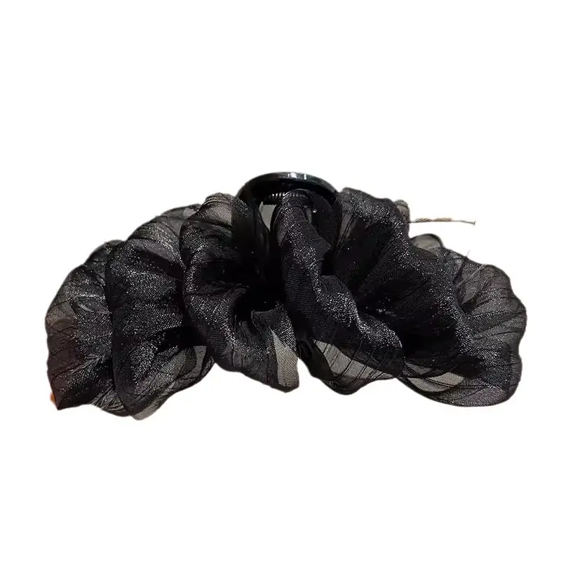 Black Mesh Cloud Bubble Hair Clip for Women - Image 7