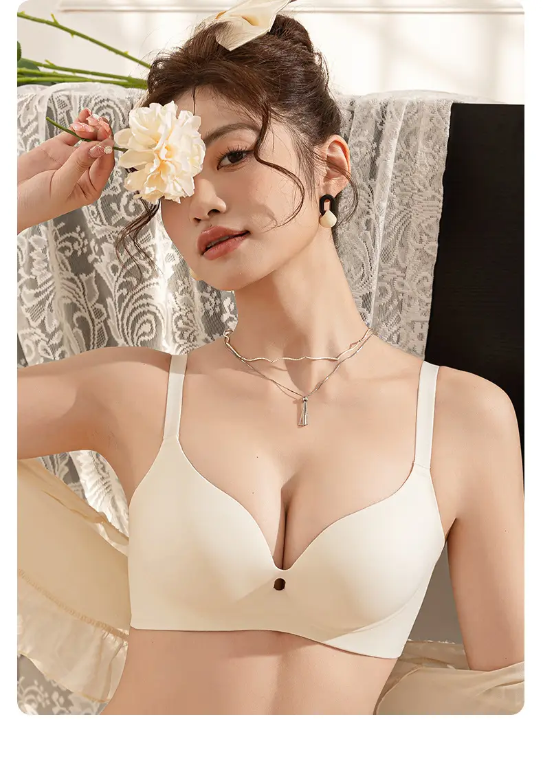Black Seamless Half-Piece Bra for Women — feature 18