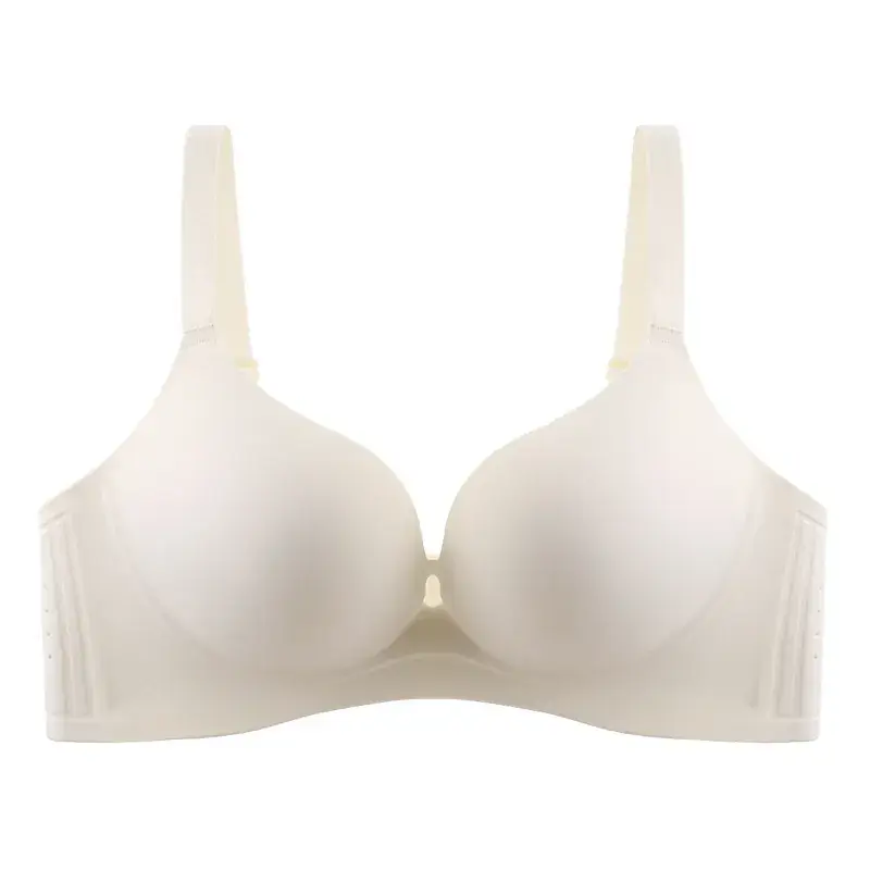 Black Seamless Half-Piece Bra for Women - Image 2