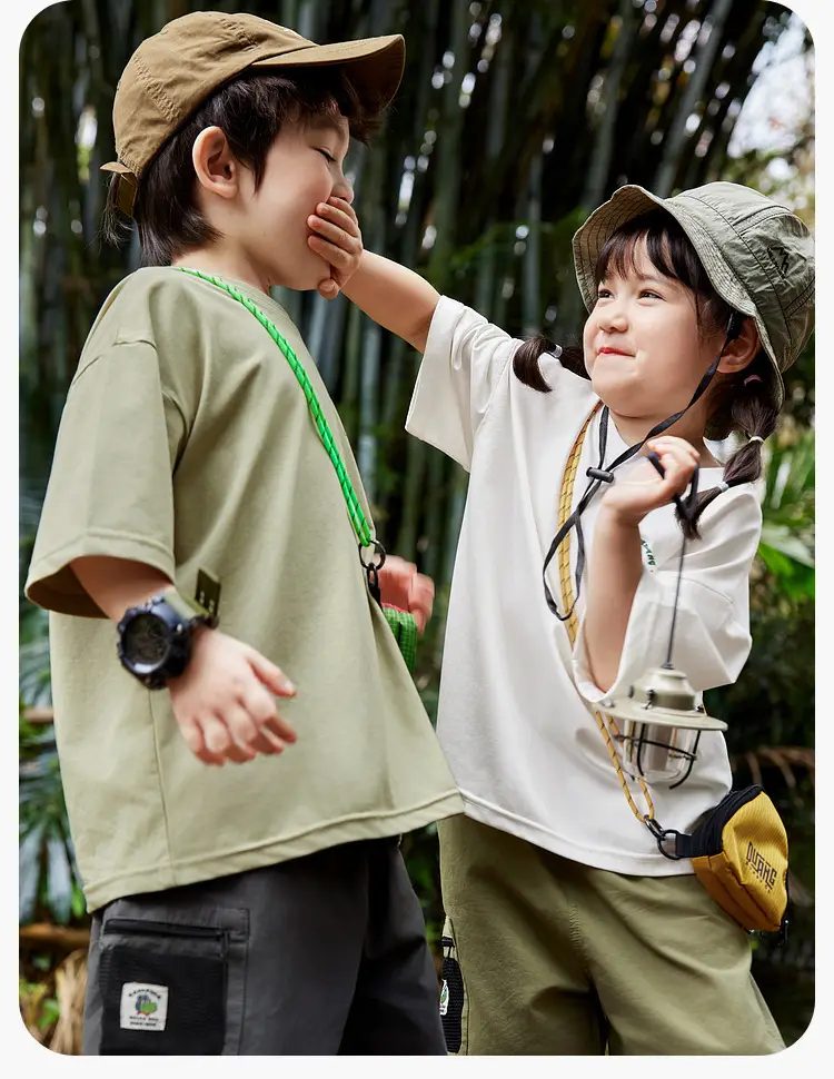 Dudujia Grey T-shirt for Boys Summer Camping Style — feature 14